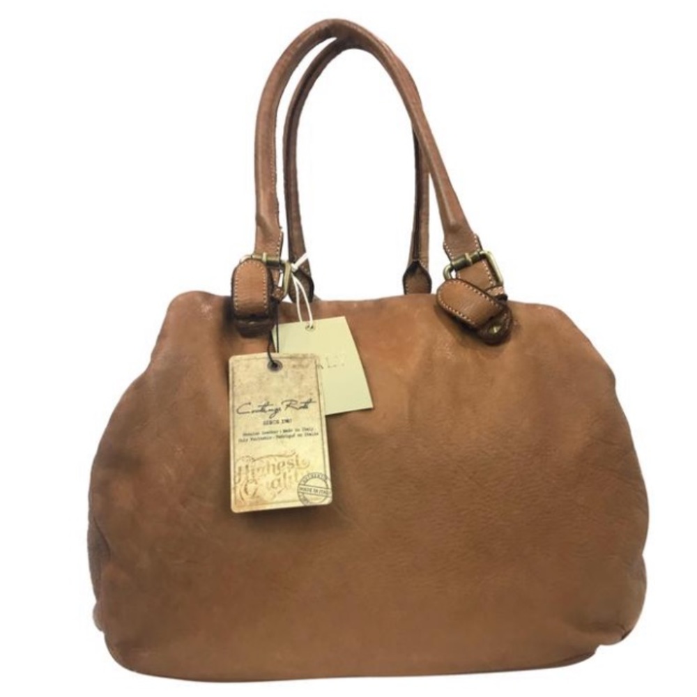 Costanza rota vintage leather made in Italy tote